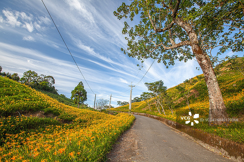 花莲玉里镇赤科山与富里镇六十石山图片素材