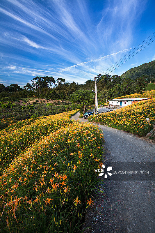 花莲玉里镇赤科山与富里镇六十石山图片素材