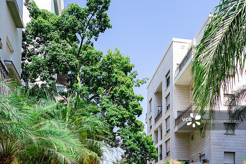 住宅区的都市园艺图片素材