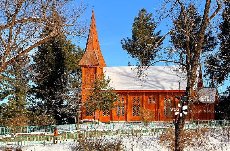 冬季的教堂图片素材