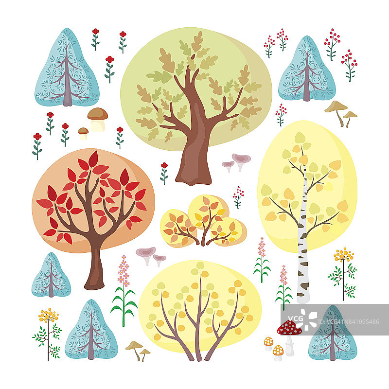 秋季森林合集图片素材