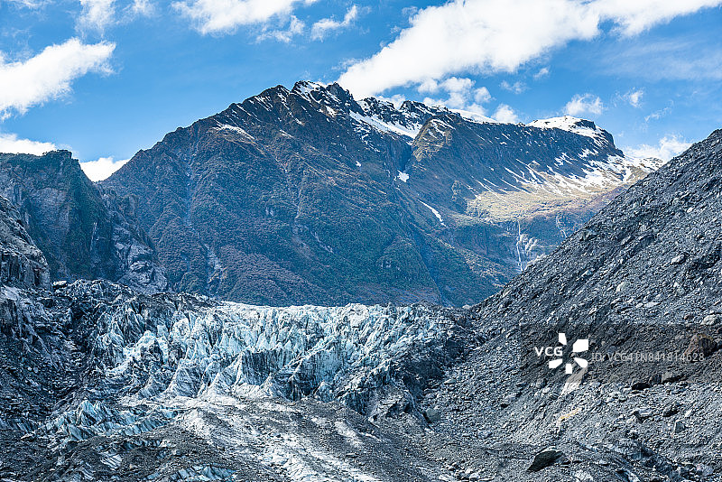 新西兰南岛的福克斯冰川图片素材
