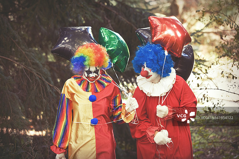 恐怖小丑尖叫图片素材