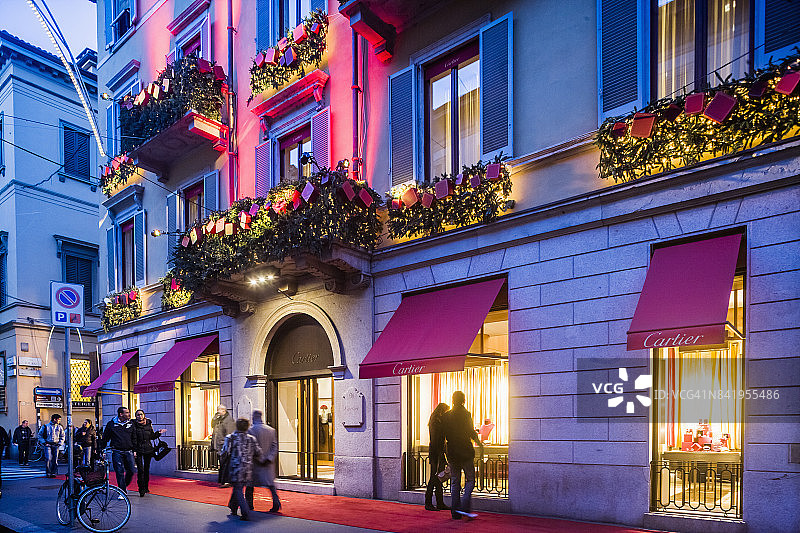 在蒙特拿破仑大街购物图片素材