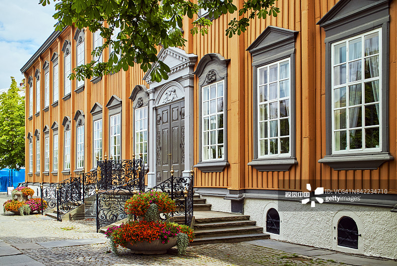 特隆赫姆的皇家木制住所图片素材