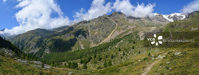 利斯山谷与小冰河时期的冰碛图片素材