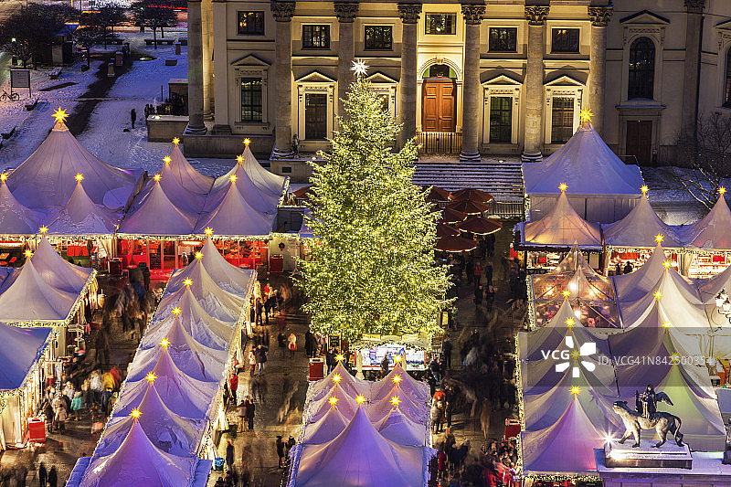 柏林宪兵广场的圣诞节图片素材