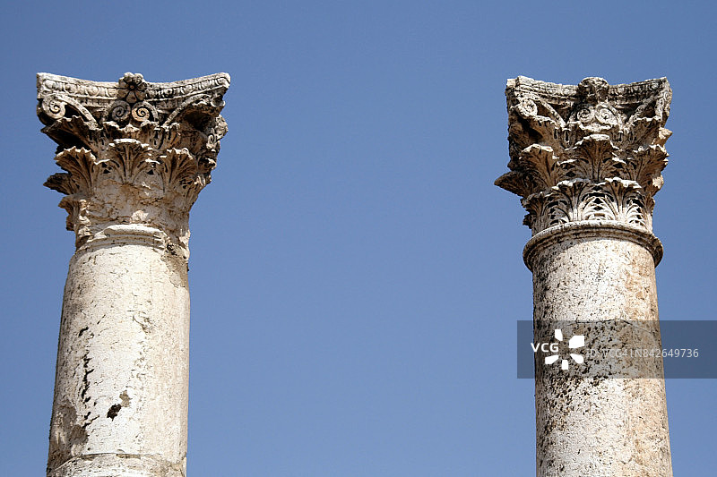 叙利亚阿帕米亚的科林斯柱图片素材
