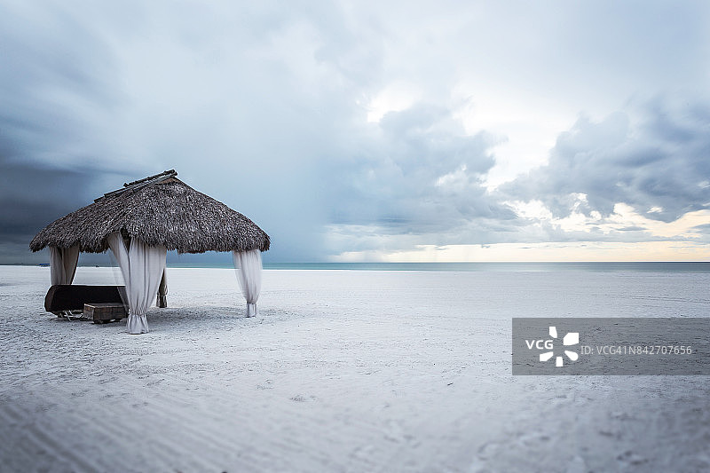 墨西哥湾海滩，佛罗里达州马可岛海滩图片素材