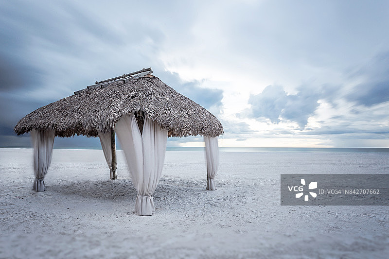 墨西哥湾海滩，佛罗里达州马可岛海滩图片素材