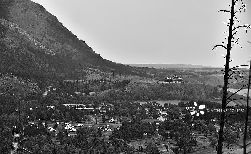 沃特顿公园与威尔士王子酒店景色图片素材