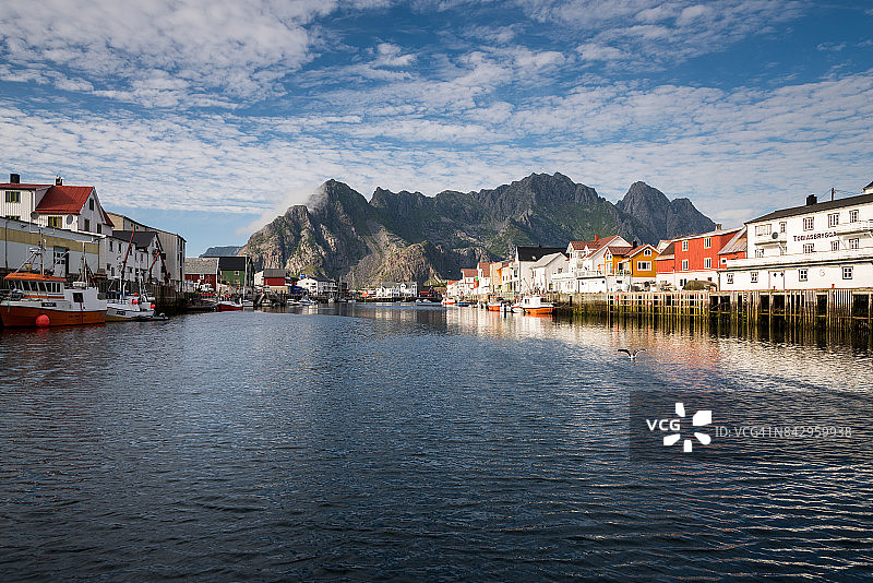 罗弗敦群岛亨宁斯维尔小镇图片素材