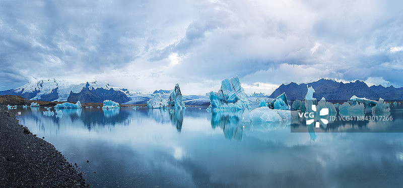 冰岛的冰川泻湖图片素材