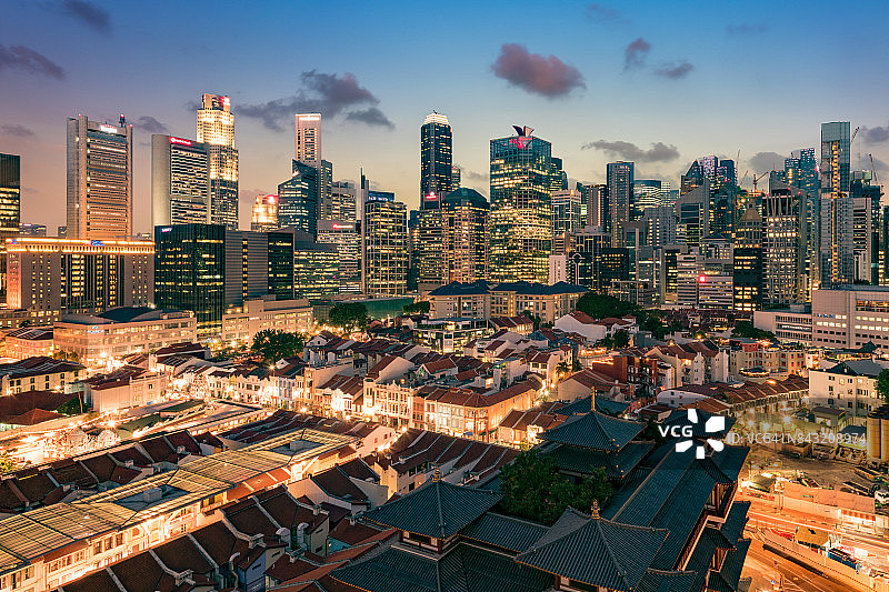 新加坡珊顿道天际线图片素材