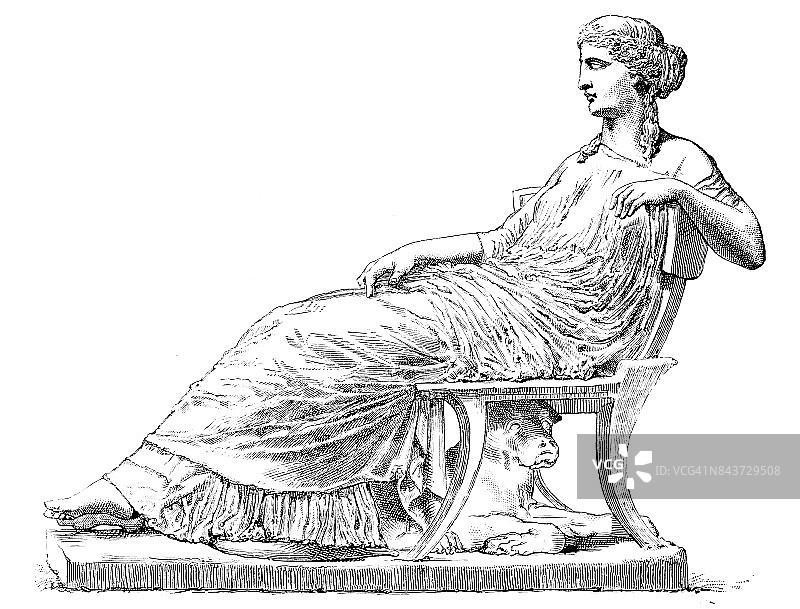 古希腊：奥林匹亚斯坐像图片素材