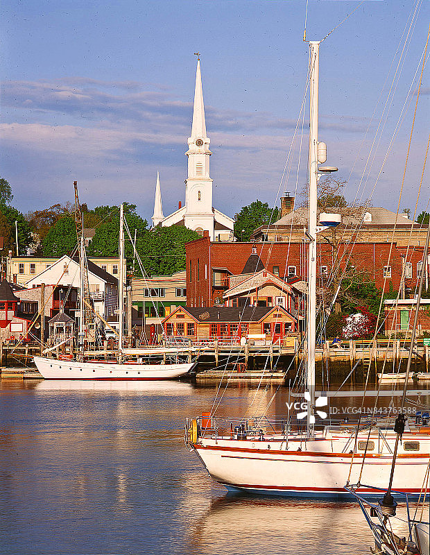 缅因州卡姆登港-2图片素材