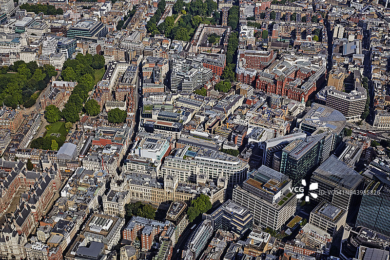 伦敦市霍尔本区鸟瞰图图片素材