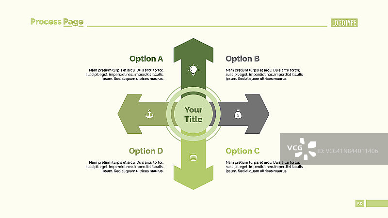 四方向战略幻灯片模板图片素材