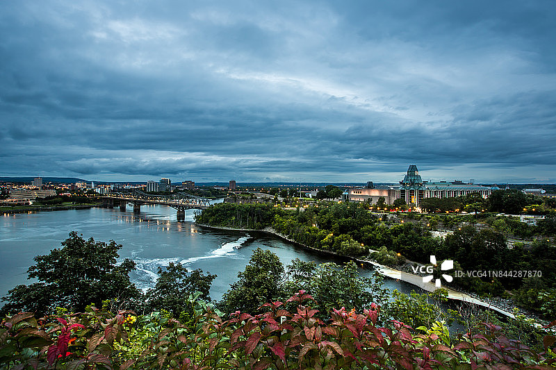 加拿大首都地区渥太华-加蒂诺及国会山图片素材