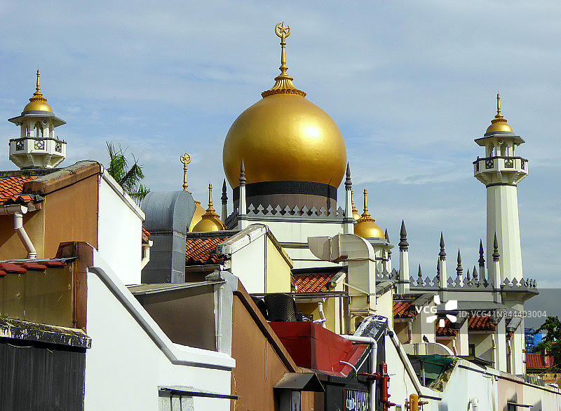 新加坡甘榜格南区的苏丹清真寺图片素材
