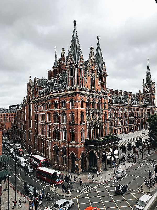 英国伦敦的圣潘克拉斯建筑图片素材