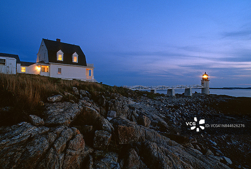 缅因州克莱德港-5（马歇尔岛灯塔）图片素材