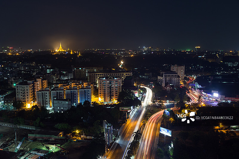 仰光夜景图片素材