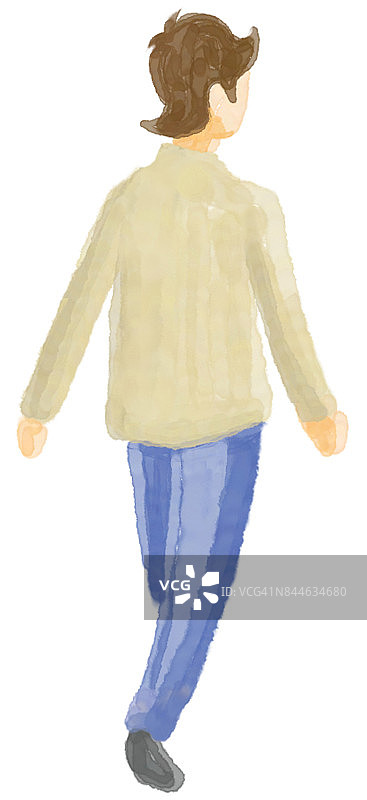 男人们在行走图片素材