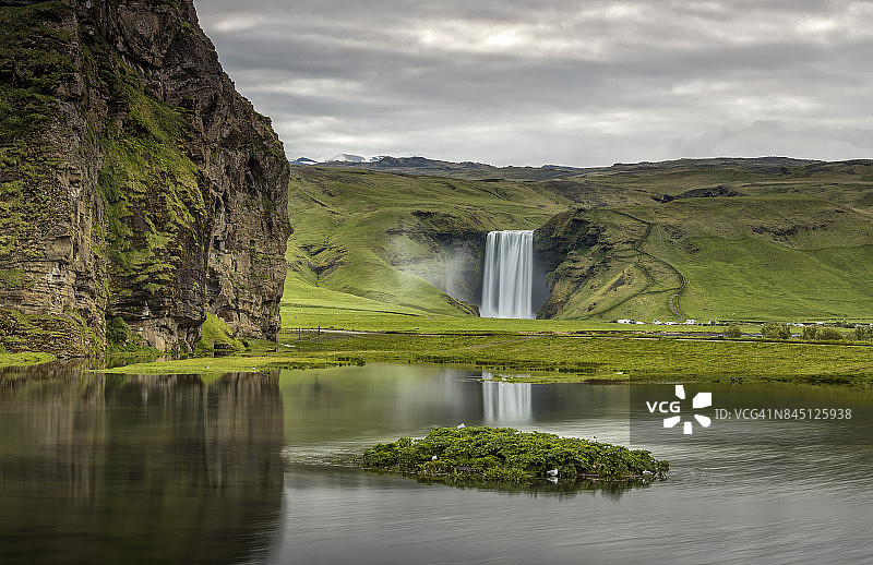 斯科加瀑布图片素材