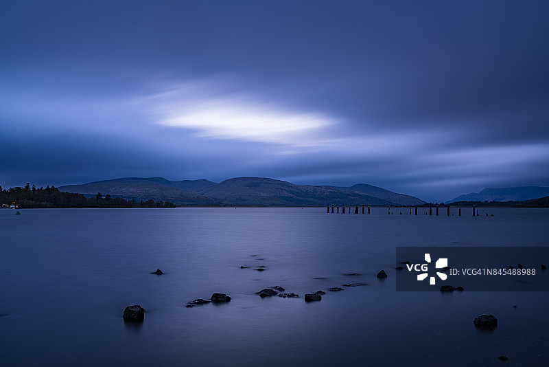 苏格兰洛蒙德湖航拍图片素材