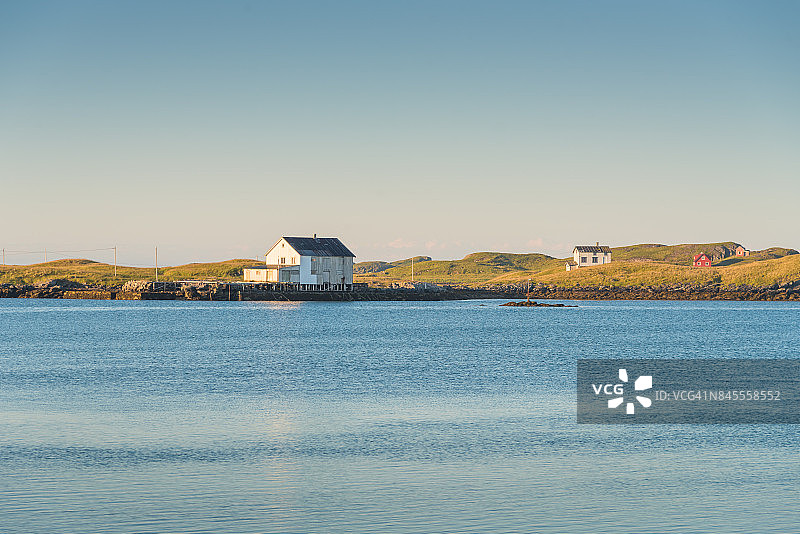 挪威罗斯特岛大西洋罗弗敦群岛全景图片素材