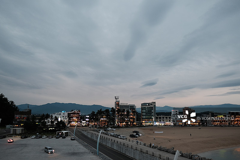 平昌旅游，安木海边咖啡街图片素材