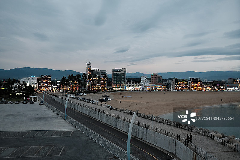 平昌旅游，安木海边咖啡街图片素材