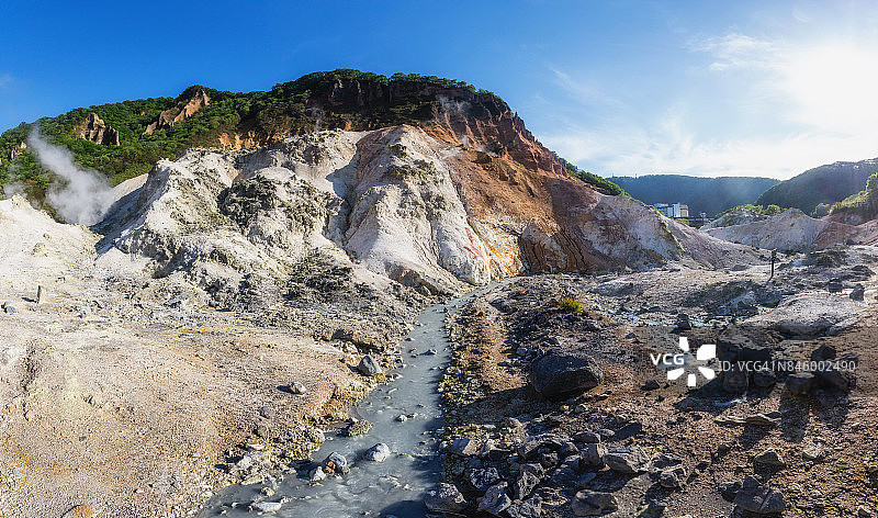 日本北海道登别市地狱谷图片素材