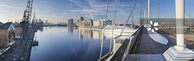 伦敦展览中心ExCeL的皇家维多利亚码头图片素材