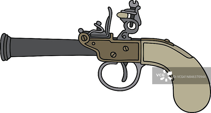 老式撞击式手枪图片素材