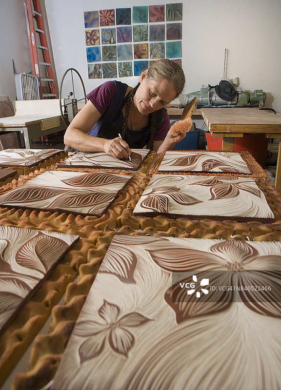 手工陶瓷砖图片素材