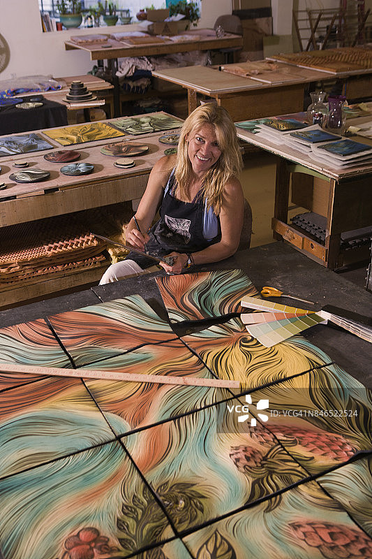 手工陶瓷砖图片素材