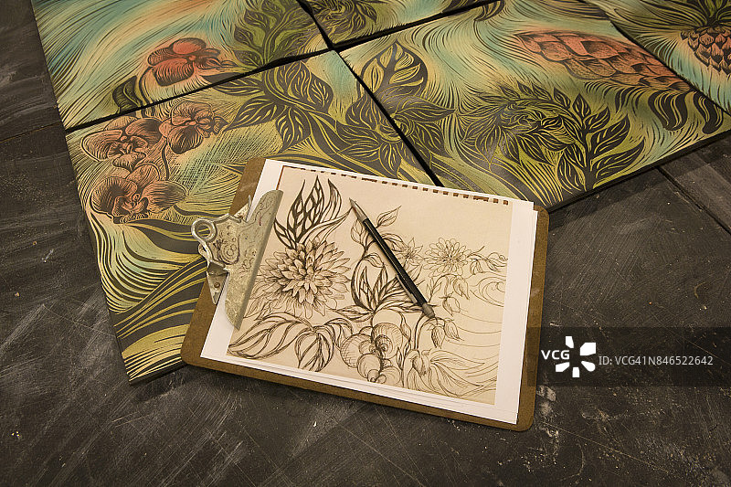 手工陶瓷砖图片素材