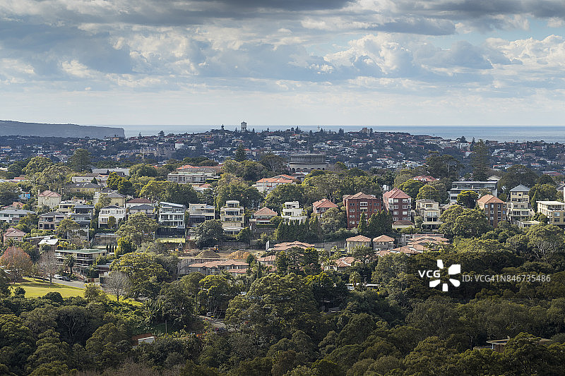 悉尼东郊的航拍景色图片素材