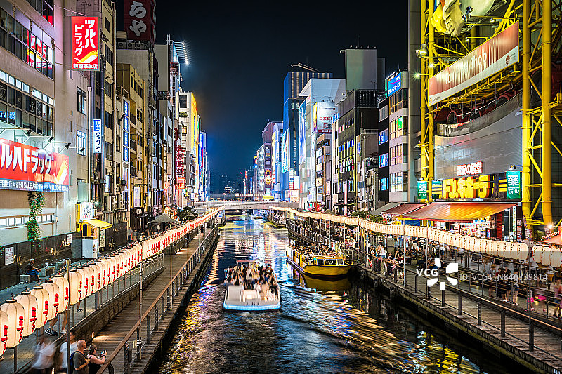 大阪道顿堀夜景图片素材