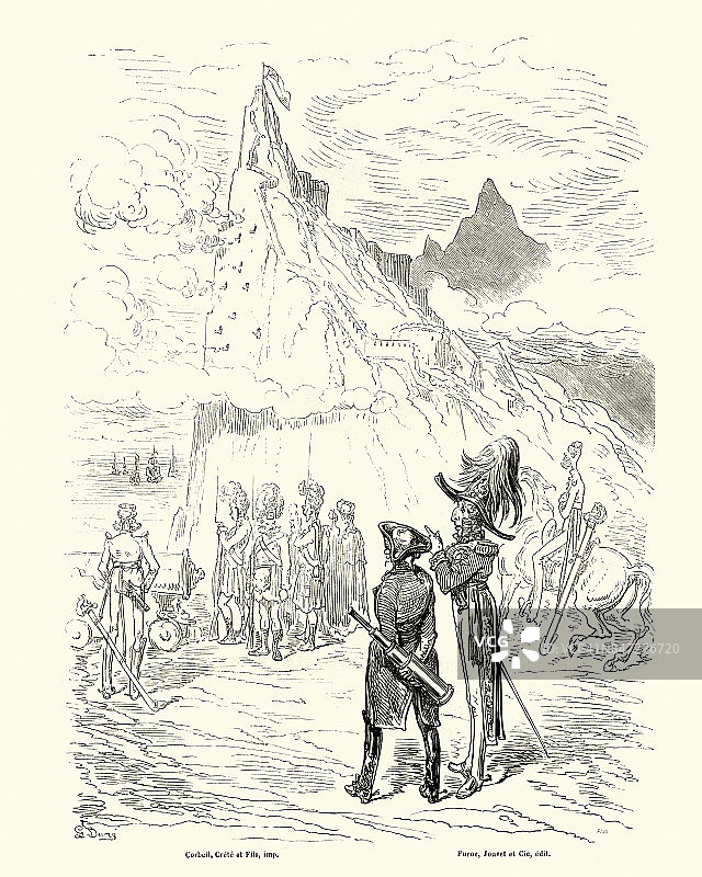 明豪森男爵在直布罗陀围攻战中的冒险图片素材