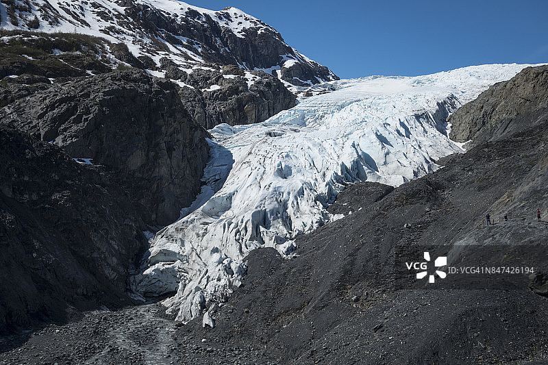 阿拉斯加基奈峡湾国家公园的出口冰川图片素材