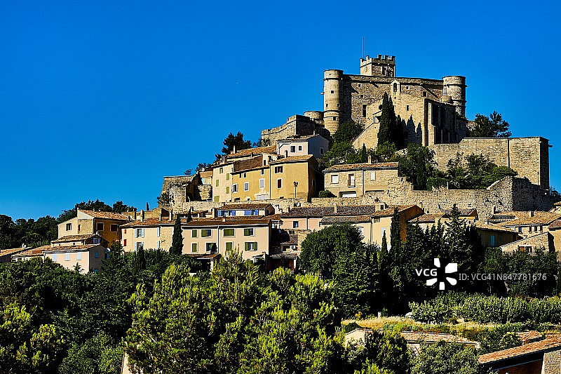 蒙米拉伊花边山，巴鲁村，普罗旺斯图片素材