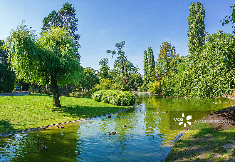 维也纳城市公园，奥地利图片素材