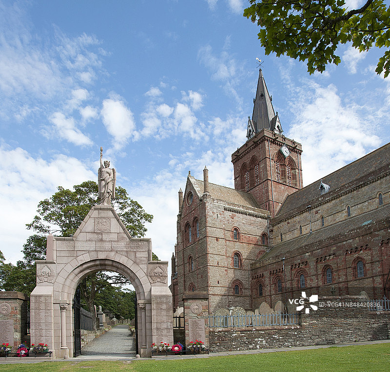 苏格兰奥克尼群岛柯克沃尔圣马格努斯大教堂图片素材