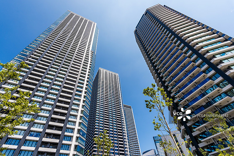 东京晴海市的城市景观图片素材