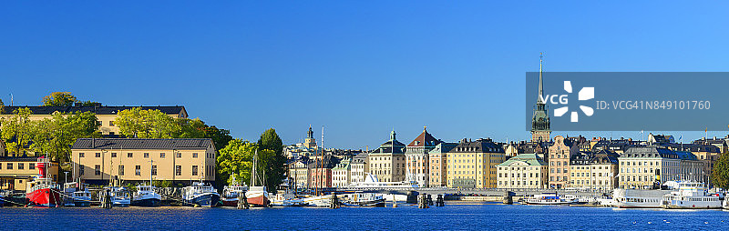 瑞典斯德哥尔摩老城城市天际线图片素材