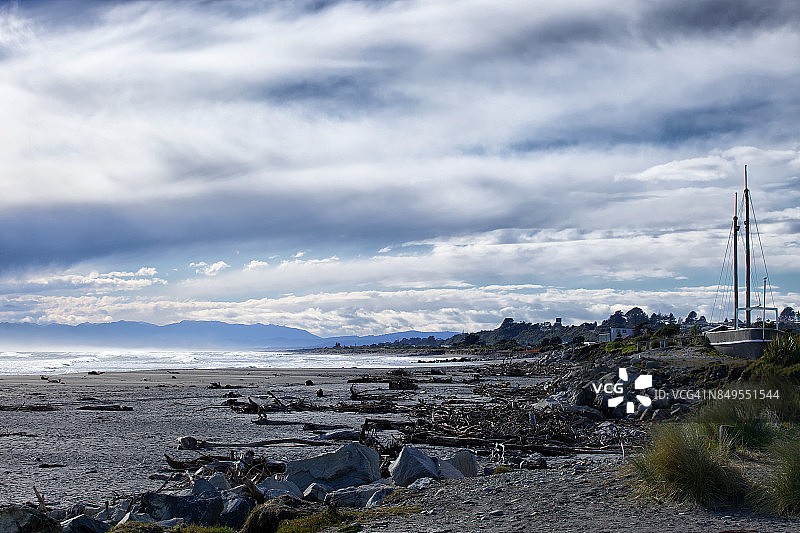 霍基蒂卡海滩，韦斯特兰图片素材