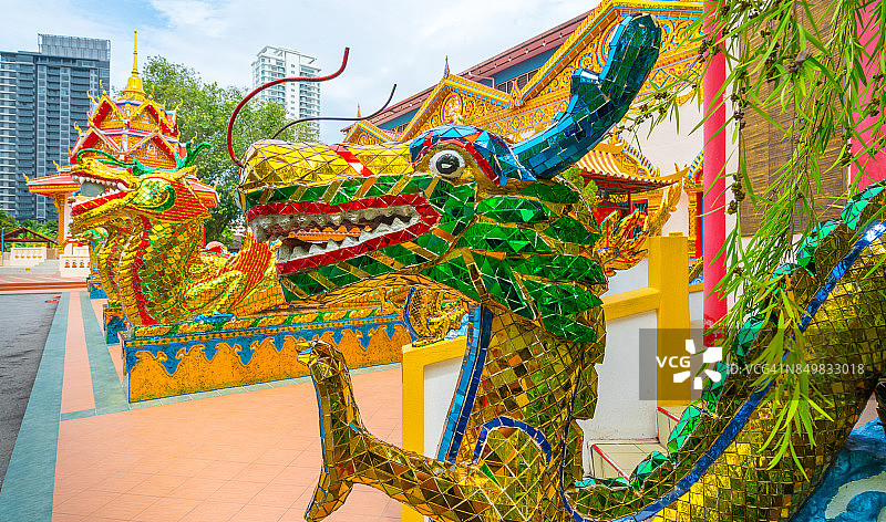 马来西亚槟城卧佛寺图片素材